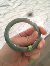 Load image into Gallery viewer, 54.6mm certified type A 100% Natural dark green/brown Jadeite Jade bangle Z87-7247