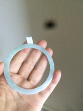 Load image into Gallery viewer, 57.5mm Certified Type A 100% Natural icy light green super thin style Jadeite bangle L137-8304