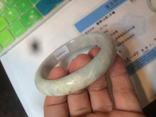 Load image into Gallery viewer, 57.5mm Certified 100% natural Type A light green/yellow/purple jadeite jade bangle N89-7531