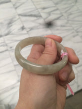 Load image into Gallery viewer, 53mm Certified Type A 100% Natural icy watery yellow/light green Jadeite Jade bangle U3-5619