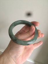 Load image into Gallery viewer, 55mm certified type A 100% Natural watery dark green Jadeite Jade bangle AT27-9779