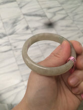 Load image into Gallery viewer, 53mm Certified Type A 100% Natural icy watery yellow/light green Jadeite Jade bangle U3-5619
