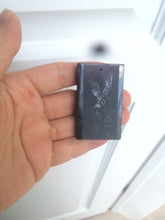 Load image into Gallery viewer, 100% natural dark green/black nephrite jade (青玉) eagle safe and sound pendant J121