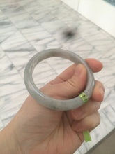 Load image into Gallery viewer, 53.7mm certificated Type A 100% Natural light green/gray Jadeite Jade bangle R67-7251