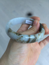 Load image into Gallery viewer, 58mm Certified Type A 100% Natural dark green purple brown Jadeite Jade bangle L135-4073