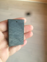 Load image into Gallery viewer, 100% natural dark green/black nephrite jade (青玉) eagle safe and sound pendant J121