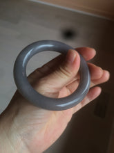 Load image into Gallery viewer, 51.8mm 100% natural smoky purple/gray Quartzite (Shetaicui jade) round cut bangle XY6