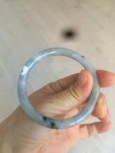 Load image into Gallery viewer, 54.6mm certified 100% Natural green/purple/gray Jadeite + albite Jade bangle AM35-1538