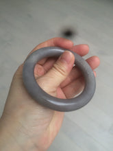 Load image into Gallery viewer, 51.8mm 100% natural smoky purple/gray Quartzite (Shetaicui jade) round cut bangle XY6