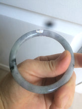 Load image into Gallery viewer, 54.6mm certified 100% Natural green/purple/gray Jadeite + albite Jade bangle AM35-1538