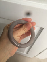 Load image into Gallery viewer, 51.8mm 100% natural smoky purple/gray Quartzite (Shetaicui jade) round cut bangle XY6