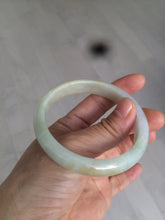 Load image into Gallery viewer, 55.3mm certified Type A 100% Natural green/yellow Jadeite Jade bangle Y114-0412