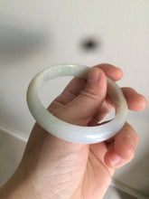 Load image into Gallery viewer, 55.3mm certified Type A 100% Natural green/yellow Jadeite Jade bangle Y114-0412