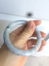 Load image into Gallery viewer, 54.8mm certified 100% Natural green/purple/gray Jadeite + albite Jade bangle AM34-1536