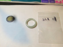 Load image into Gallery viewer, 21.2mm/size 11 3/4 100% natural type A icy watery green/white/yellow jadeite jade band ring G105- 11 3/4