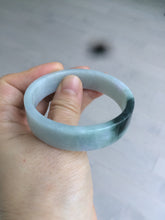 Load image into Gallery viewer, 52.5mm certified Type A 100% Natural s dark green/purple square Jadeite Jade bangle L131-0401