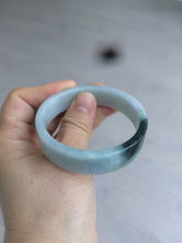 Load image into Gallery viewer, 52.5mm certified Type A 100% Natural s dark green/purple square Jadeite Jade bangle L131-0401