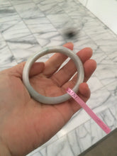 Load image into Gallery viewer, 52.2mm Certified Type A 100% Natural green/white Jadeite Jade oval bangle R69-0730