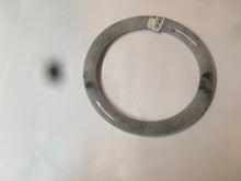 Load image into Gallery viewer, 54.6mm certified 100% Natural green/purple/gray Jadeite + albite Jade bangle AM35-1538