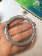 Load image into Gallery viewer, 54.6mm certified 100% Natural green/purple/gray Jadeite + albite Jade bangle AM35-1538