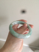 Load image into Gallery viewer, 54.5mm Type A 100% Natural sunny green/white Jadeite Jade bangle AT29-2409