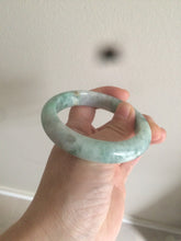 Load image into Gallery viewer, 54.5mm Type A 100% Natural sunny green/white Jadeite Jade bangle AT29-2409