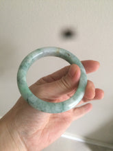 Load image into Gallery viewer, 54.5mm Type A 100% Natural sunny green/white Jadeite Jade bangle AT29-2409