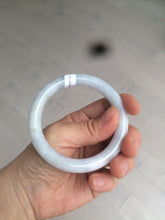 Load image into Gallery viewer, 54.2mm Certified 100% natural Type A light purple/white round cut jadeite jade bangle D49-9551