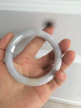 Load image into Gallery viewer, 54.2mm Certified 100% natural Type A light purple/white round cut jadeite jade bangle D49-9551