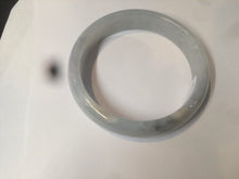 Load image into Gallery viewer, 56.6mm Certified type A 100% Natural watery light green/gray Jadeite Jade bangle J105-7280