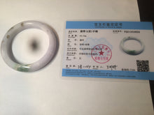 Load image into Gallery viewer, 59.7mm certified 100% Natural green/purple/white/brown jadeite Jade bangle J107-0542