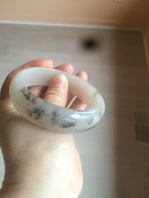 Load image into Gallery viewer, 60mm 100% natural beige/pink/gary/brown with flying wildflowers Quartzite (Shetaicui jade) bangle XY7