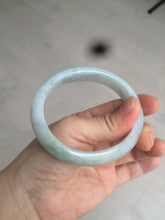 Load image into Gallery viewer, 57mm Certificated Type A 100% Natural green/white oval jadeite jade bangle D89-7164