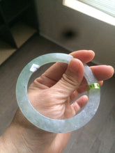 Load image into Gallery viewer, 57.5mm Certified Type A 100% Natural icy green/white super thin style Jadeite bangle AE10-0423