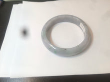 Load image into Gallery viewer, 57.4mm certified Type A 100% Natural light green/purple/gray Jadeite Jade bangle AM39-0734