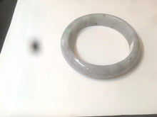 Load image into Gallery viewer, 57.4mm certified Type A 100% Natural light green/purple/gray Jadeite Jade bangle AM39-0734