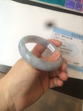 Load image into Gallery viewer, 57.4mm certified Type A 100% Natural light green/purple/gray Jadeite Jade bangle AM39-0734