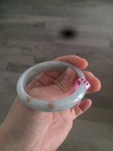 Load image into Gallery viewer, 51.5mm certified type A 100% Natural green/orange oval Jadeite Jade bangle W33-5428