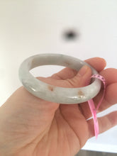 Load image into Gallery viewer, 51.5mm certified type A 100% Natural green/orange oval Jadeite Jade bangle W33-5428