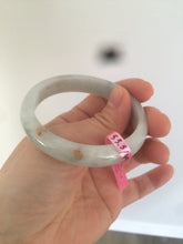 Load image into Gallery viewer, 51.5mm certified type A 100% Natural green/orange oval Jadeite Jade bangle W33-5428