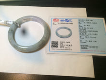 Load image into Gallery viewer, Reserved!. Please don't order. Thanks. 58.6mm certified type A 100% Natural green/purple/gray Jadeite Jade bangle G108-3543