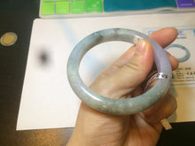 Load image into Gallery viewer, Reserved!. Please don't order. Thanks. 58.6mm certified type A 100% Natural green/purple/gray Jadeite Jade bangle G108-3543