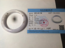 Load image into Gallery viewer, 59.4mm Certified type A 100% Natural light green/light purple/white Jadeite bangle J109-0514