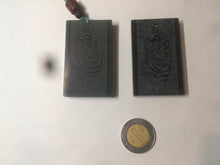 Load image into Gallery viewer, 100% natural dark green/black nephrite jade (青玉) tiger safe and sound pendant J120