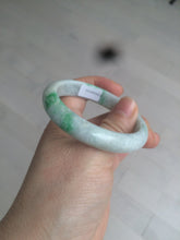 Load image into Gallery viewer, 50mm Certified Type A 100% Natural sunny green/white Jadeite Jade bangle AF60-0755