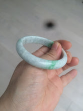Load image into Gallery viewer, 50mm Certified Type A 100% Natural sunny green/white Jadeite Jade bangle AF60-0755