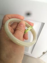 Load image into Gallery viewer, 54.7mm Certificated Type A 100% Natural yellow oval jadeite jade bangle AC37-8526