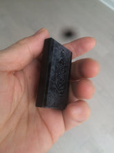 Load image into Gallery viewer, 100% natural dark green/black nephrite jade (青玉) tiger safe and sound pendant J120