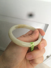 Load image into Gallery viewer, 54.7mm Certificated Type A 100% Natural yellow oval jadeite jade bangle AC37-8526