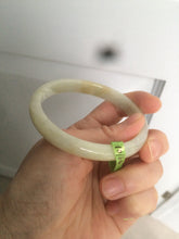 Load image into Gallery viewer, 54.7mm Certificated Type A 100% Natural yellow oval jadeite jade bangle AC37-8526